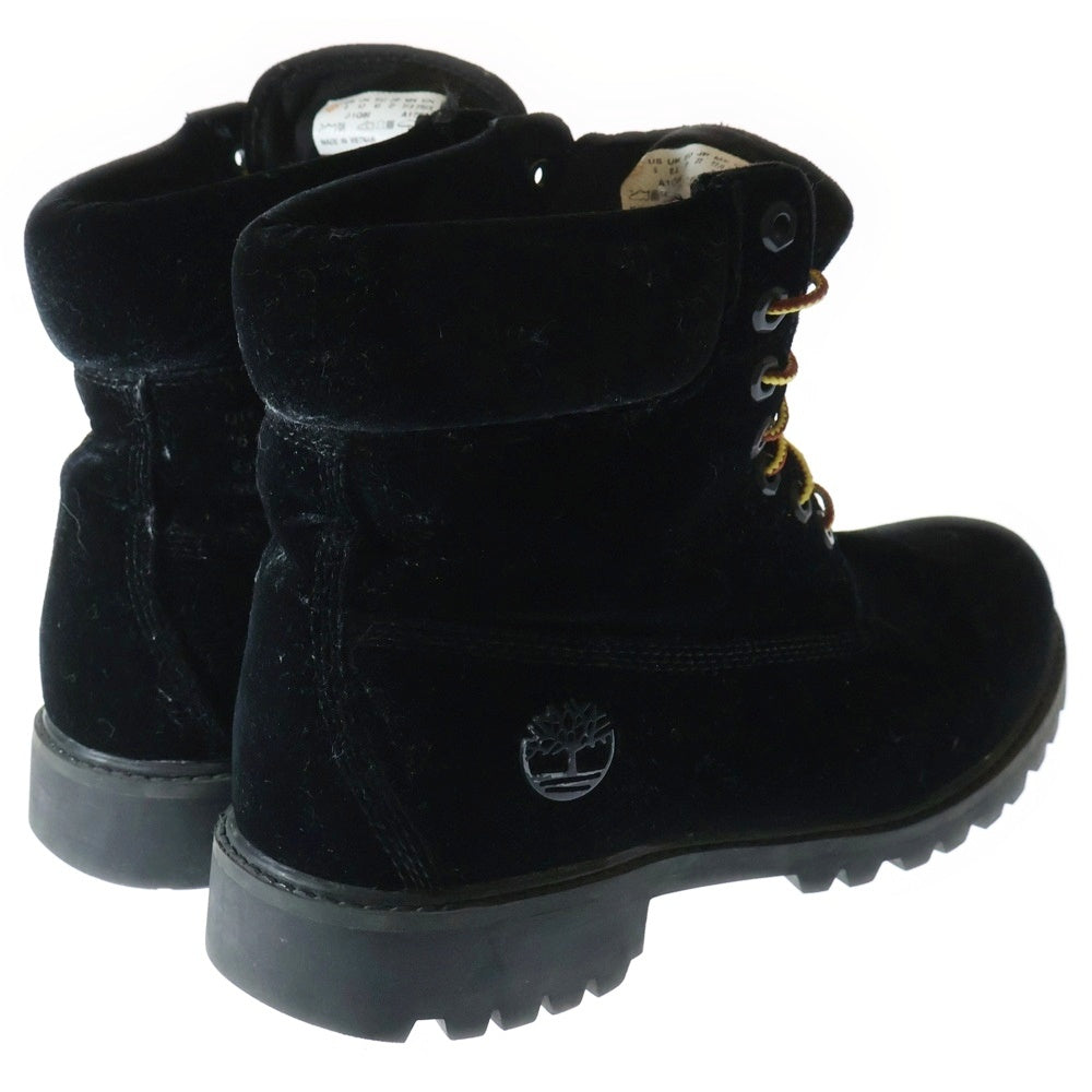 OFF-WHITE(オフホワイト) ×Timberland 6 Boot Velvet Black×ティンバーランド 6 ブート ヴェルヴェット ハイカットブーツ US9/27.0cm ブラック