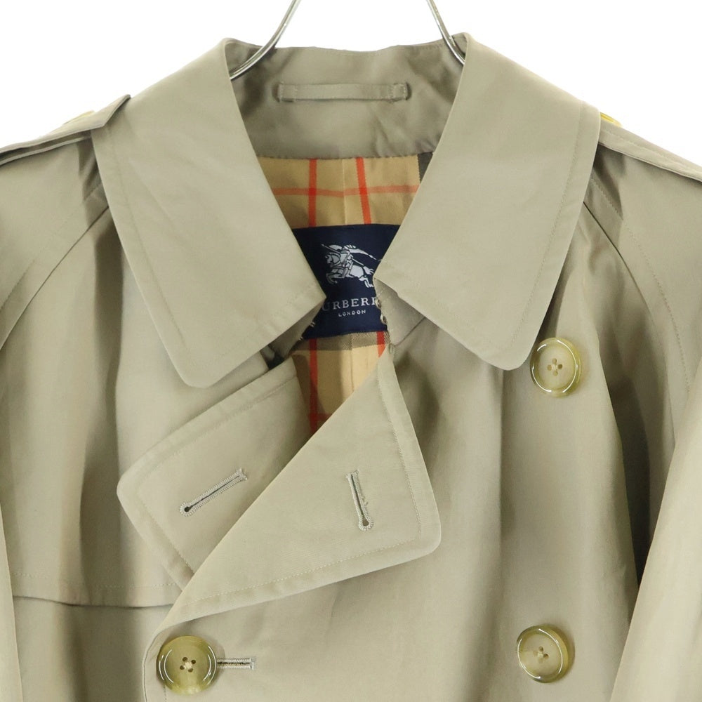 BURBERRY(バーバリー) ノバチェック ロゴボタン トレンチコート ダブル ベルト トレンチコート BBA83-972-41