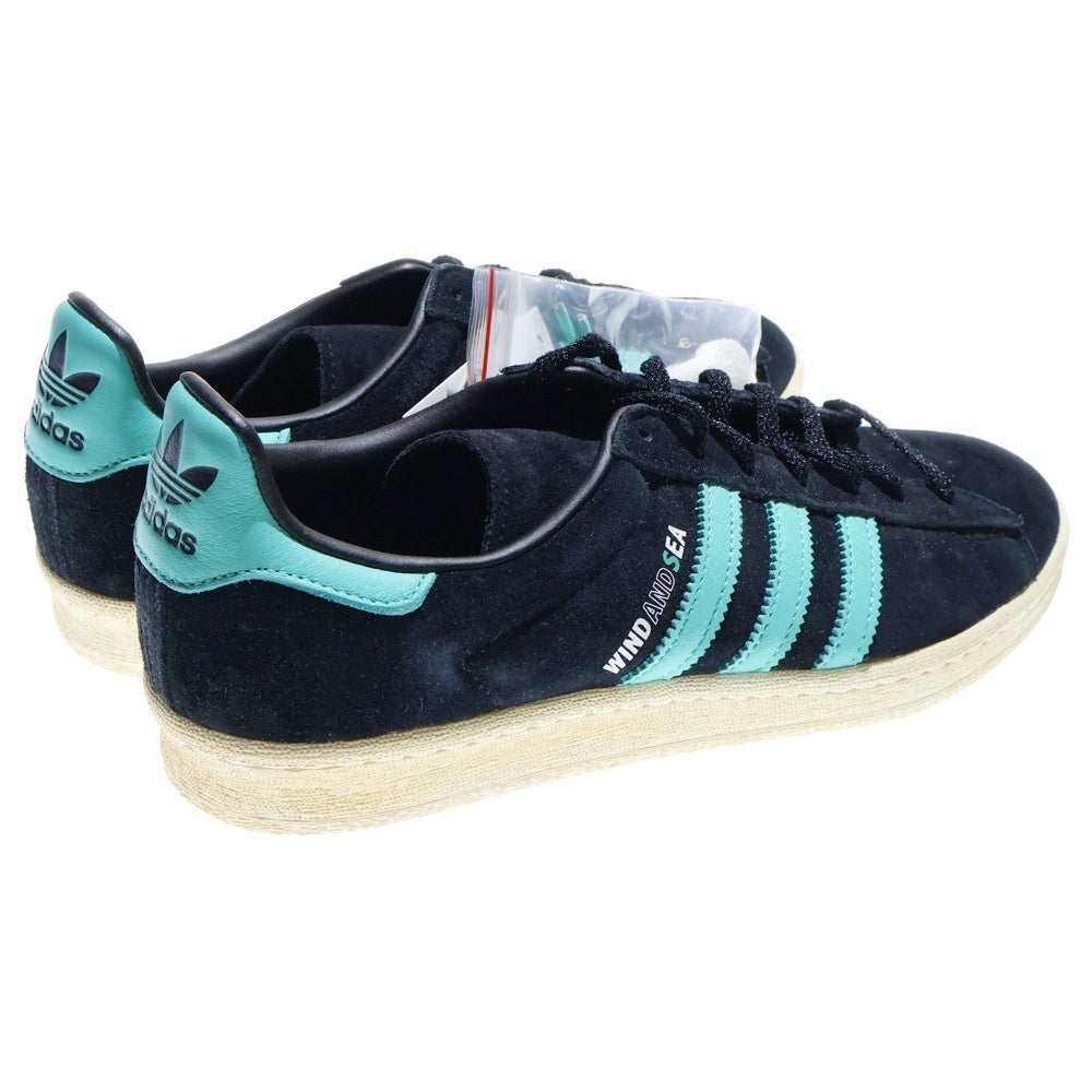 adidas(アディダス) ×WIND AND SEA×ATMOS Originals Campus 80 GX3952 ウィンダンシー アトモス オリジナルス キャンパス 1ローカットスニーカー US10/28.0cm ブラック
