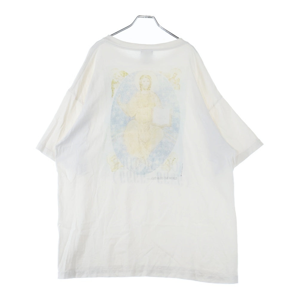 SAINT MICHAEL(セントマイケル) 22AW HOLY MOTHER SM-A22-0000-007 フロントプリント 半袖Tシャツ カットソー ホワイト
