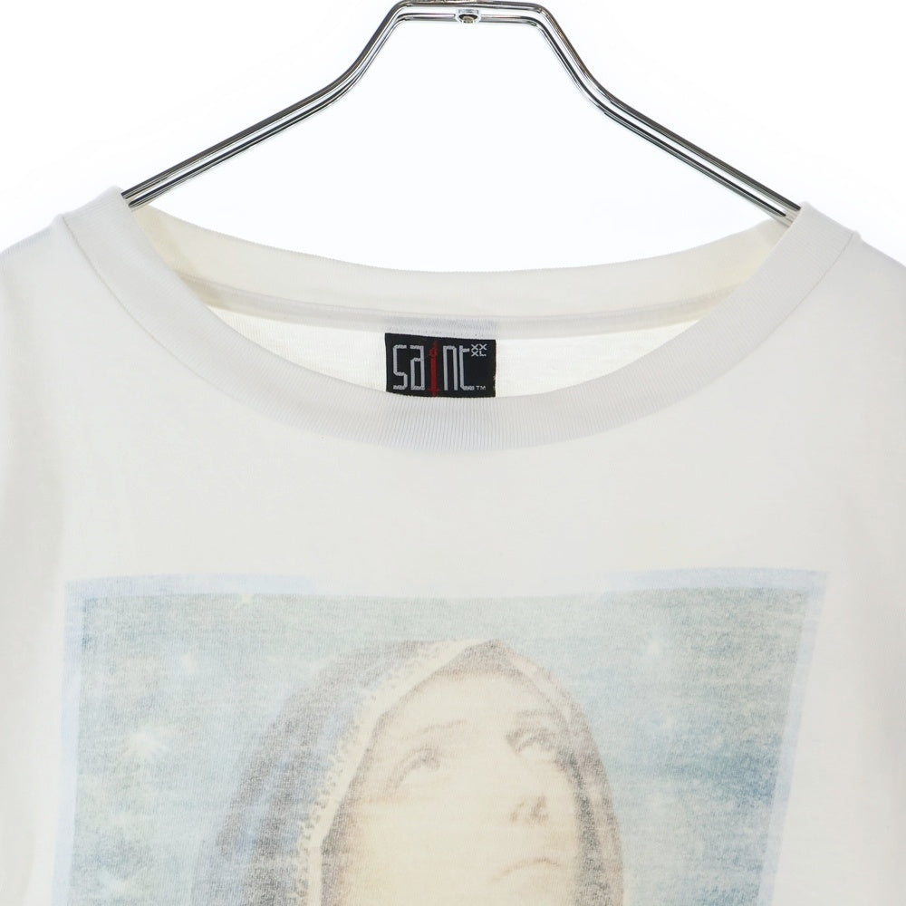 SAINT MICHAEL(セントマイケル) 22AW HOLY MOTHER SM-A22-0000-007 フロントプリント 半袖Tシャツ カットソー ホワイト