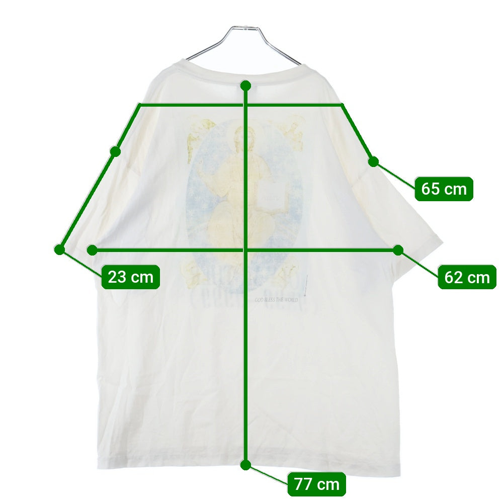 SAINT MICHAEL(セントマイケル) 22AW HOLY MOTHER SM-A22-0000-007 フロントプリント 半袖Tシャツ カットソー ホワイト