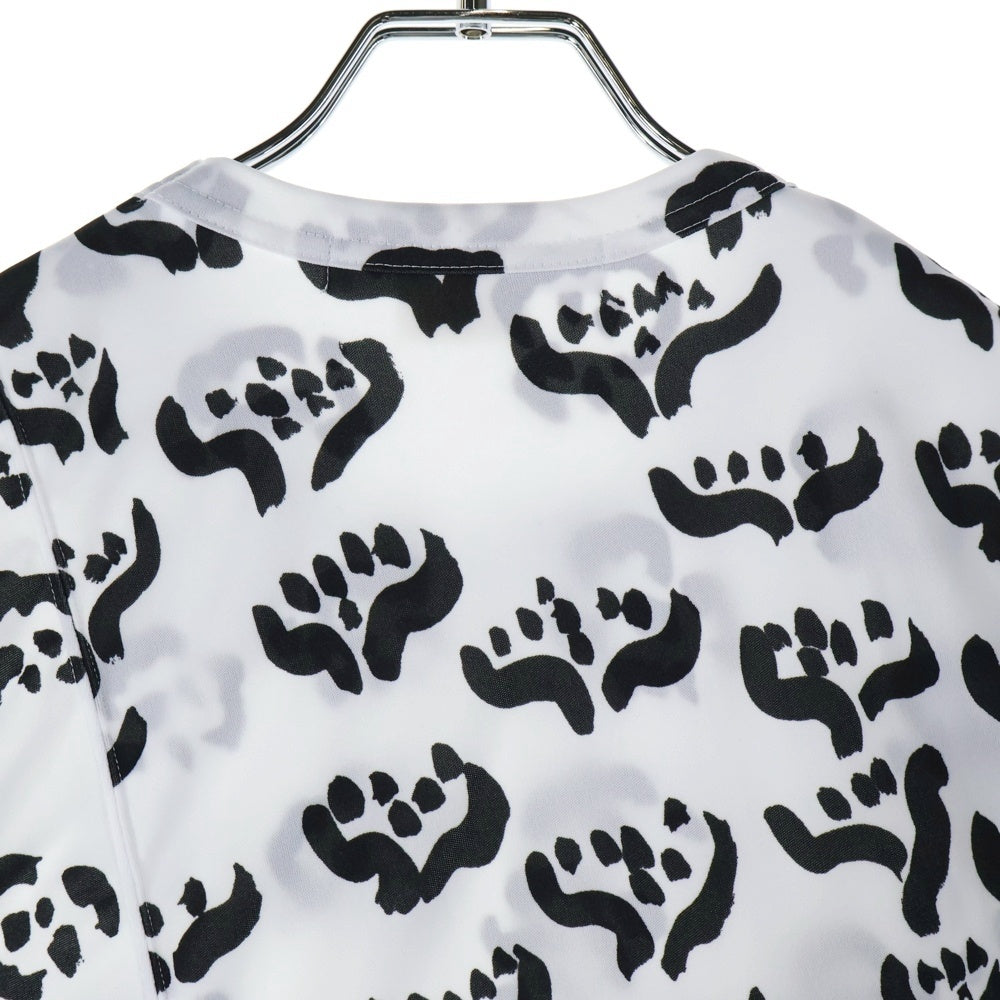 COMME des GARCONS COMME des GARCONS(コムデギャルソンコムデギャルソン) 23SS 総柄 アシンメトリーTシャツ カットソー ホワイト/ブラック レディース RK-T013