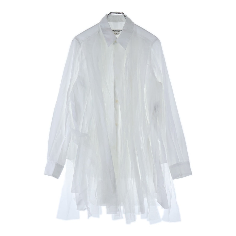COMME des GARCONS COMME des GARCONS(コムデギャルソンコムデギャルソン) 22SS 断ち切り ブラウス 長袖シャツ ホワイト レディース RI-B002