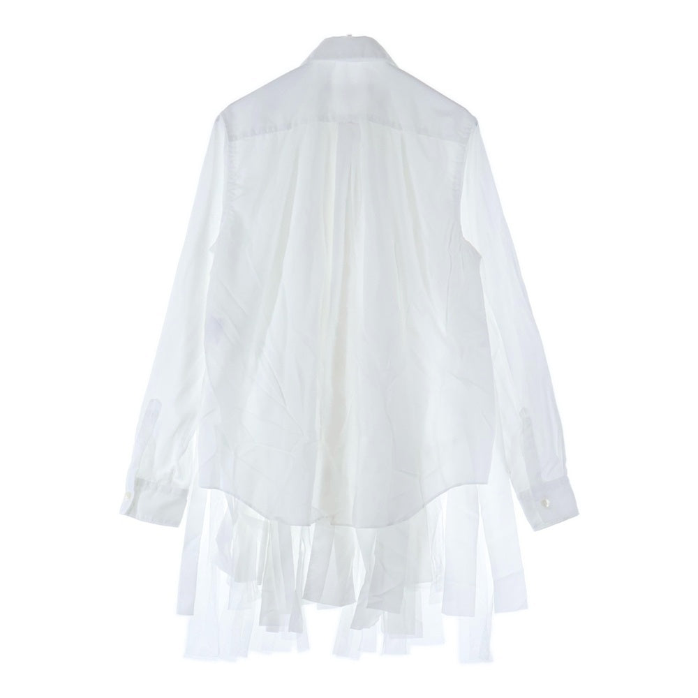 COMME des GARCONS COMME des GARCONS(コムデギャルソンコムデギャルソン) 22SS 断ち切り ブラウス 長袖シャツ ホワイト レディース RI-B002