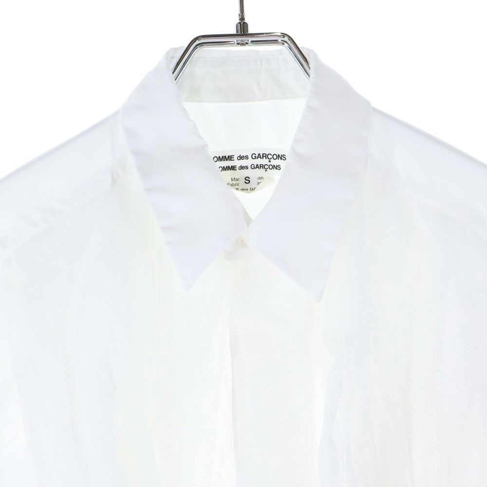 COMME des GARCONS COMME des GARCONS(コムデギャルソンコムデギャルソン) 22SS 断ち切り ブラウス 長袖シャツ ホワイト レディース RI-B002