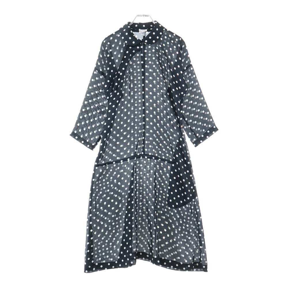COMME des GARCONS COMME des GARCONS(コムデギャルソンコムデギャルソン) 12SS ドット ラウンドカラーワンピース ブラック レディース RI-O006