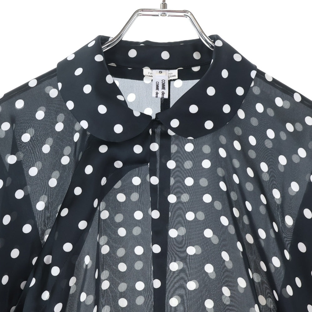 COMME des GARCONS COMME des GARCONS(コムデギャルソンコムデギャルソン) 12SS ドット ラウンドカラーワンピース ブラック レディース RI-O006