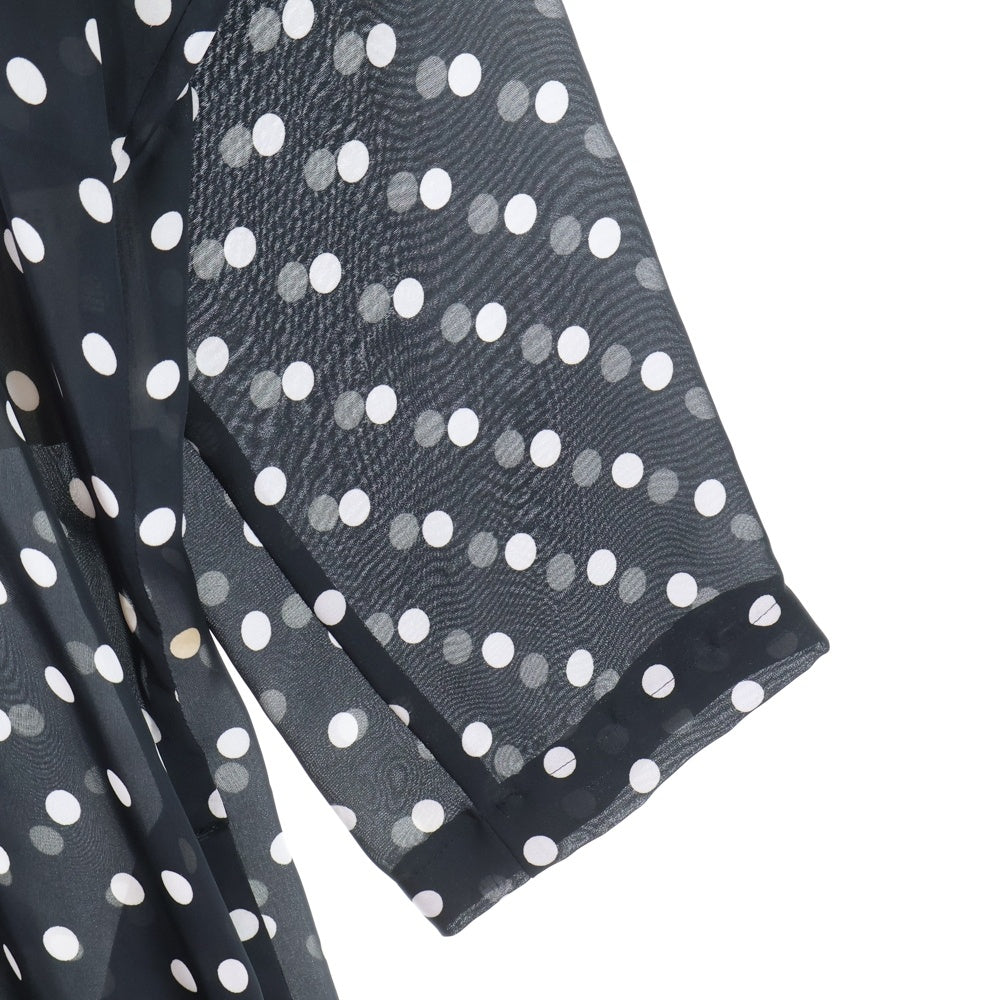 COMME des GARCONS COMME des GARCONS(コムデギャルソンコムデギャルソン) 12SS ドット ラウンドカラーワンピース ブラック レディース RI-O006