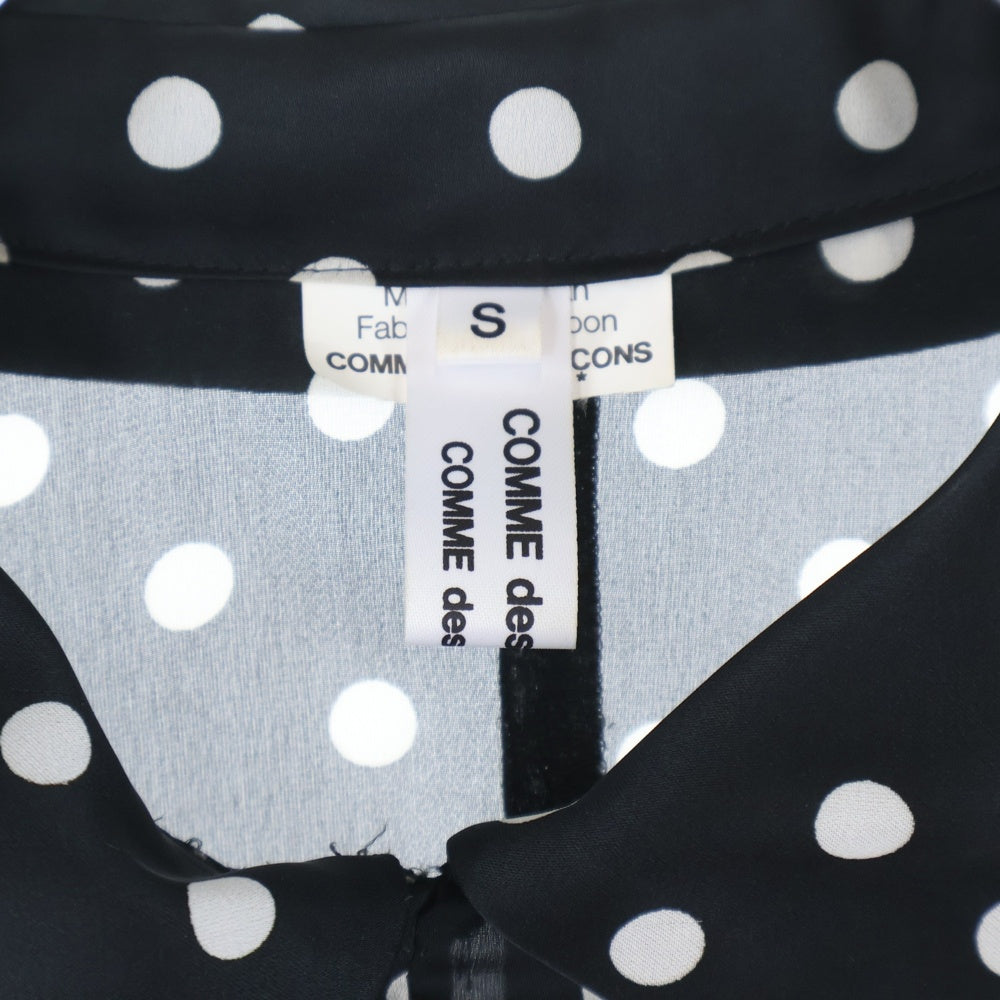 COMME des GARCONS COMME des GARCONS(コムデギャルソンコムデギャルソン) 12SS ドット ラウンドカラーワンピース ブラック レディース RI-O006
