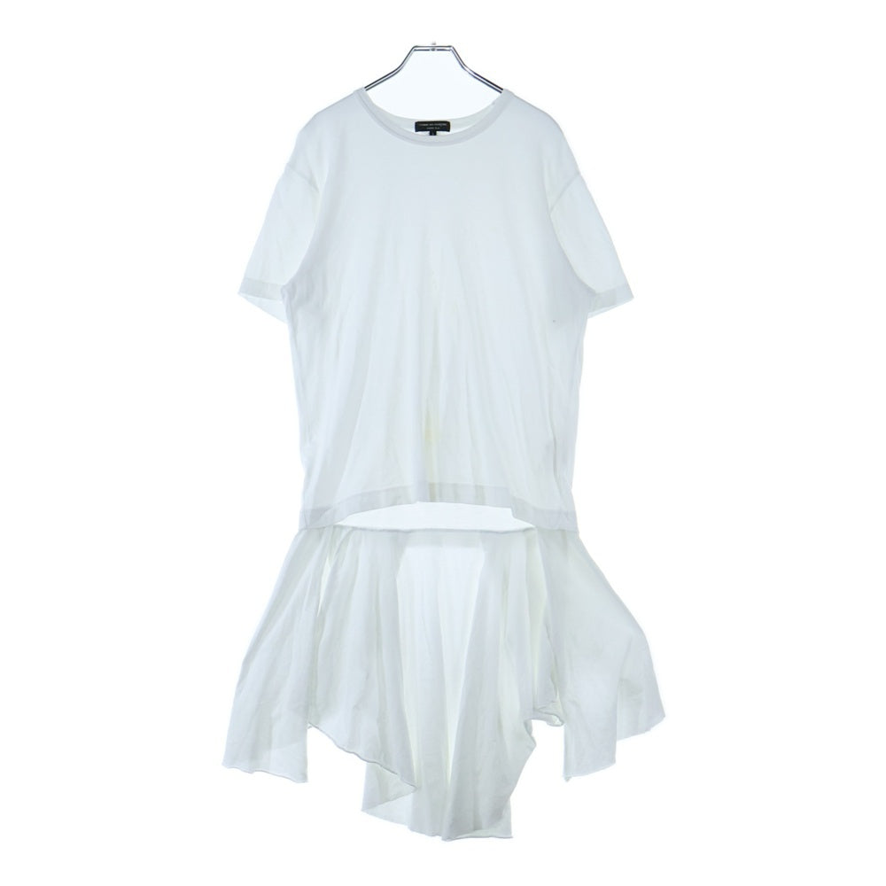 COMME des GARCONS HOMME PLUS(コムデギャルソンオムプリュス) 20SS レイヤード クルーネック 半袖Tシャツ カットソー ホワイト レディース PE-T009