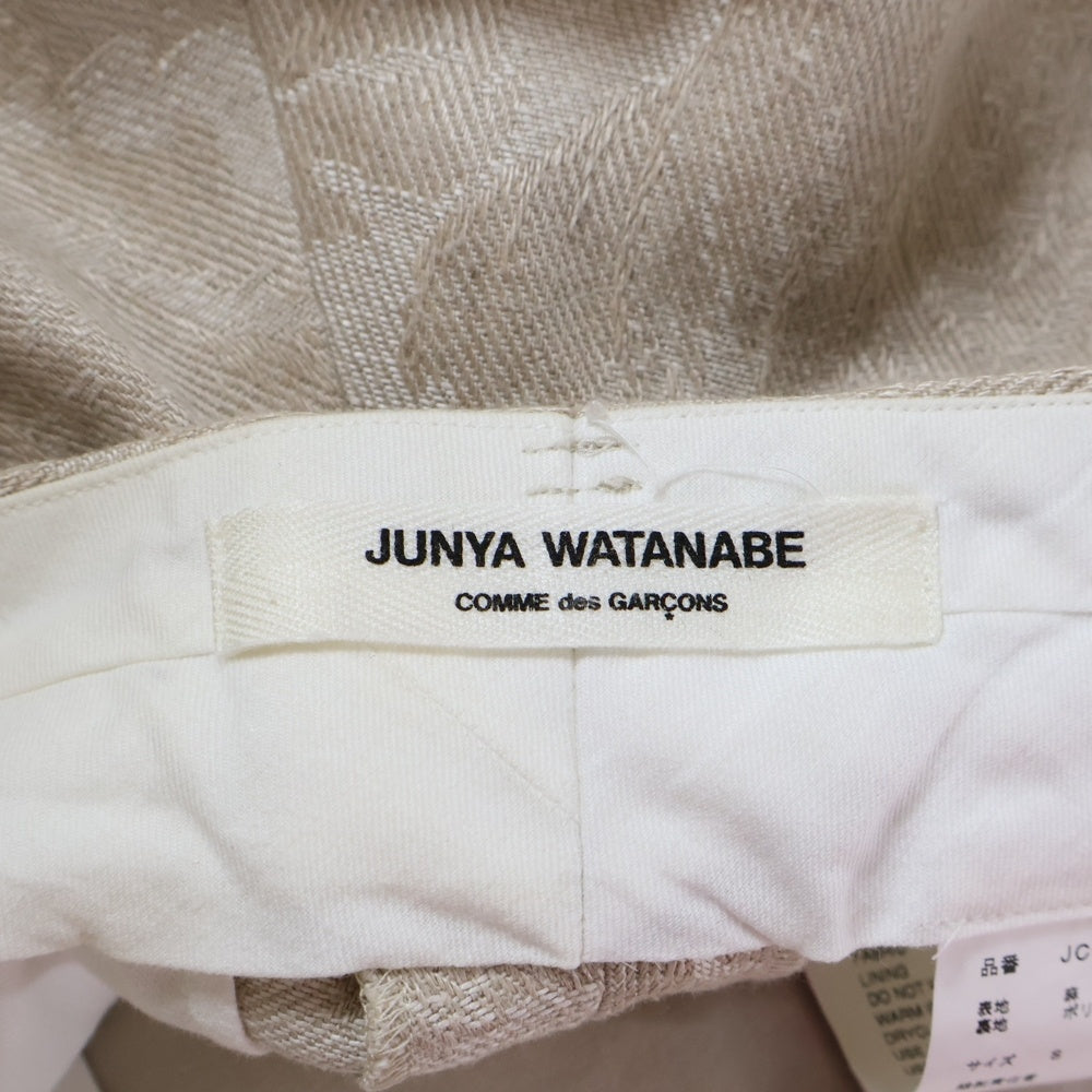 JUNYA WATANABE COMME des GARCONS(ジュンヤワタナベ コムデギャルソン) 19SS ボタニカルジャガードリネンパンツ ベージュ JC-P011