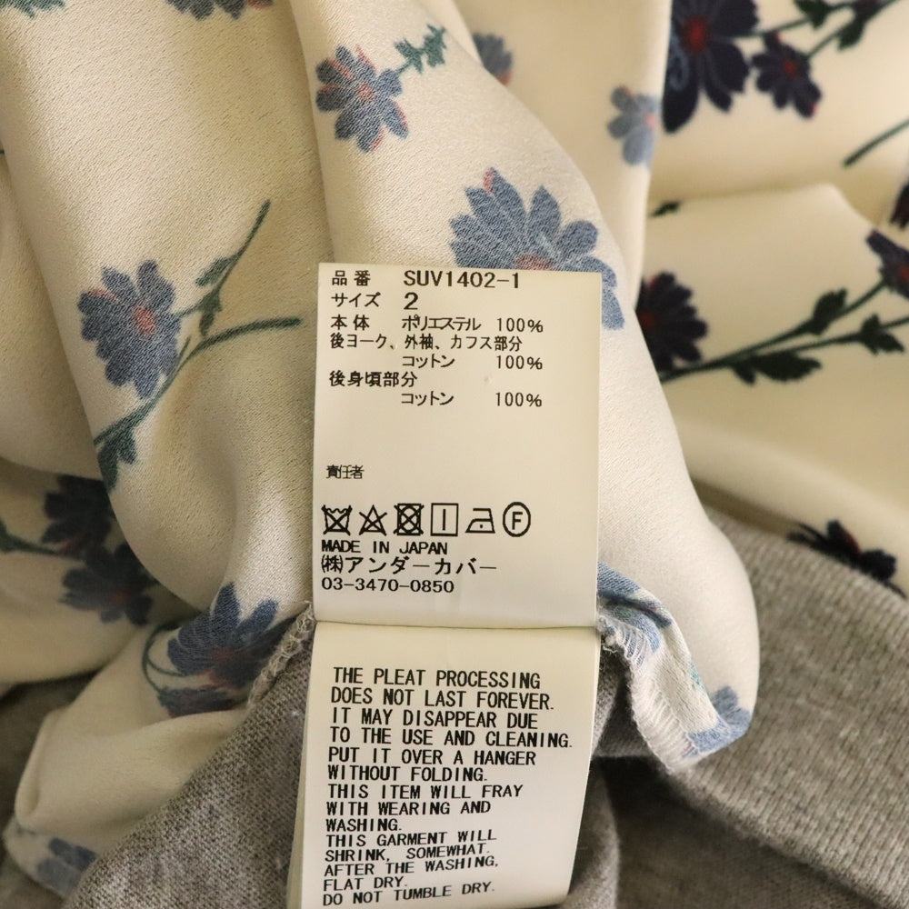 SueUNDERCOVER(スーアンダーカバー) 素材切替 花柄 チェック 長袖シャツ ブラウス マルチ レディース SUV1402-1