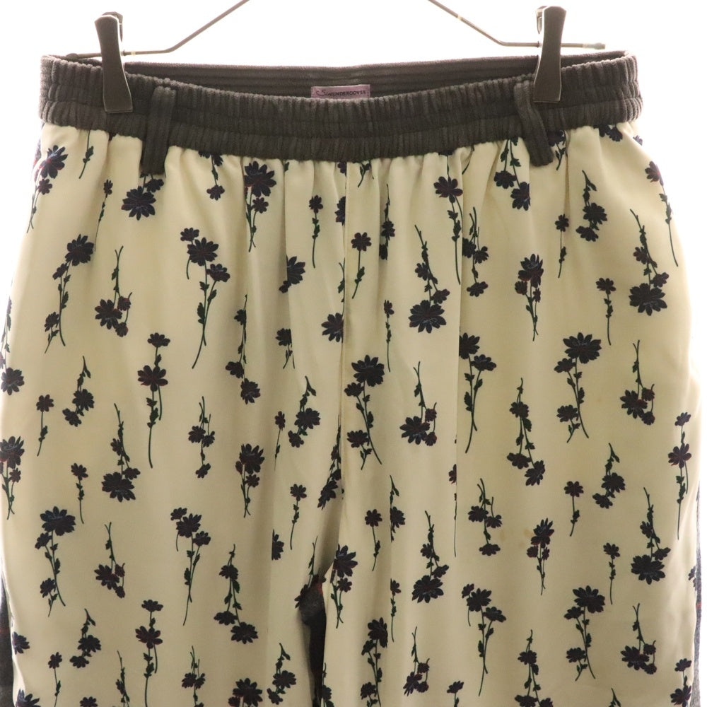 SueUNDERCOVER(スーアンダーカバー) 素材切替 花柄 チェック スラックス パンツ マルチ レディース SUV1504-1