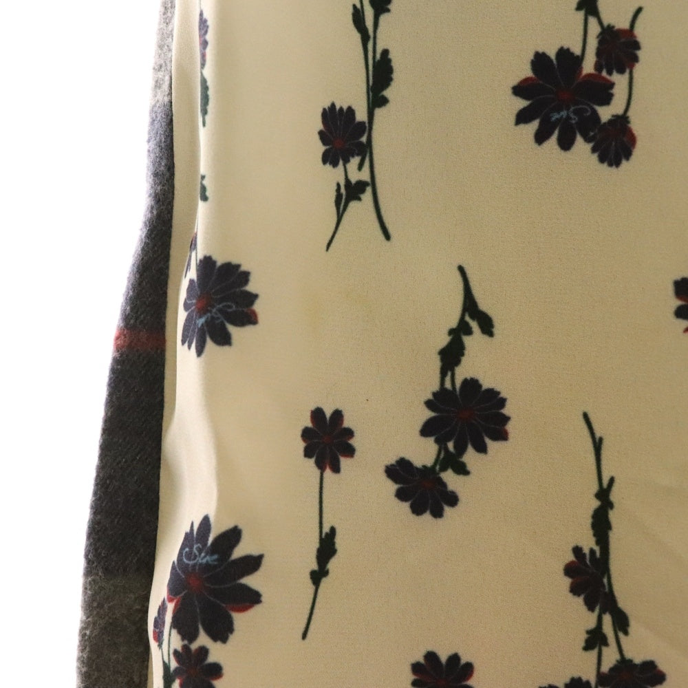 SueUNDERCOVER(スーアンダーカバー) 素材切替 花柄 チェック スラックス パンツ マルチ レディース SUV1504-1