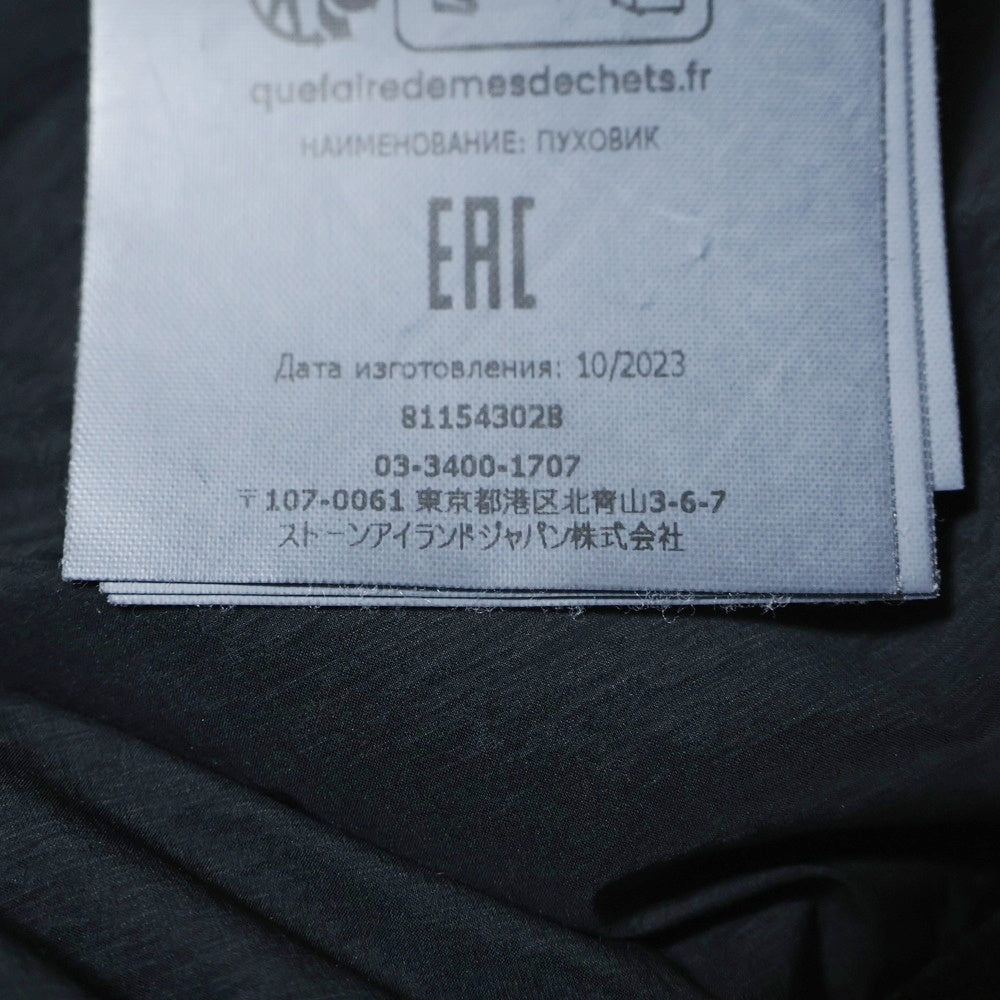 STONE ISLAND(ストーンアイランド) 24AW SEAMLESS TUNN EL NYLON DOWN 811543028 ダウンジャケット スタンドカラー ナイロン ジップアップジャケット ブラック