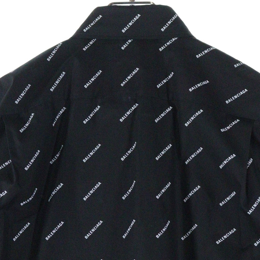 BALENCIAGA(バレンシアガ) ロゴ総柄 長袖シャツ ブラック 534333 TBL96