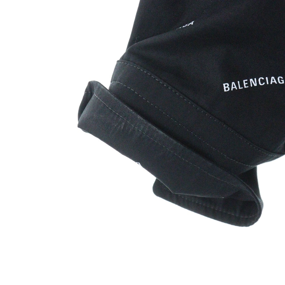 BALENCIAGA(バレンシアガ) ロゴ総柄 長袖シャツ ブラック 534333 TBL96