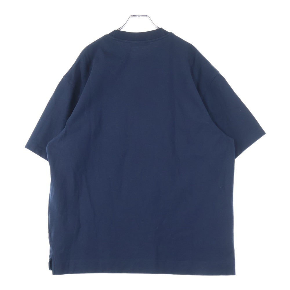 Acne Studios(アクネ ストゥディオズ) 25SS ロゴ刺繍 クルーネック 半袖Tシャツ カットソー ネイビー FN-UX-TSHI000121