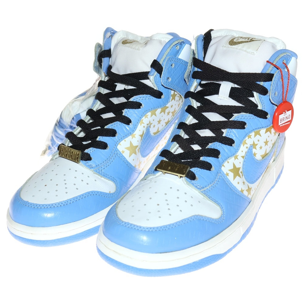 NIKE SB(ナイキエスビー) 03SS ×SUPREME DUNK HIGH PRO SB 307385-141 シュプリーム ダンクハイ プロ ハイカットスニーカー シューズ US9/27.0cm ブルー/ホワイト