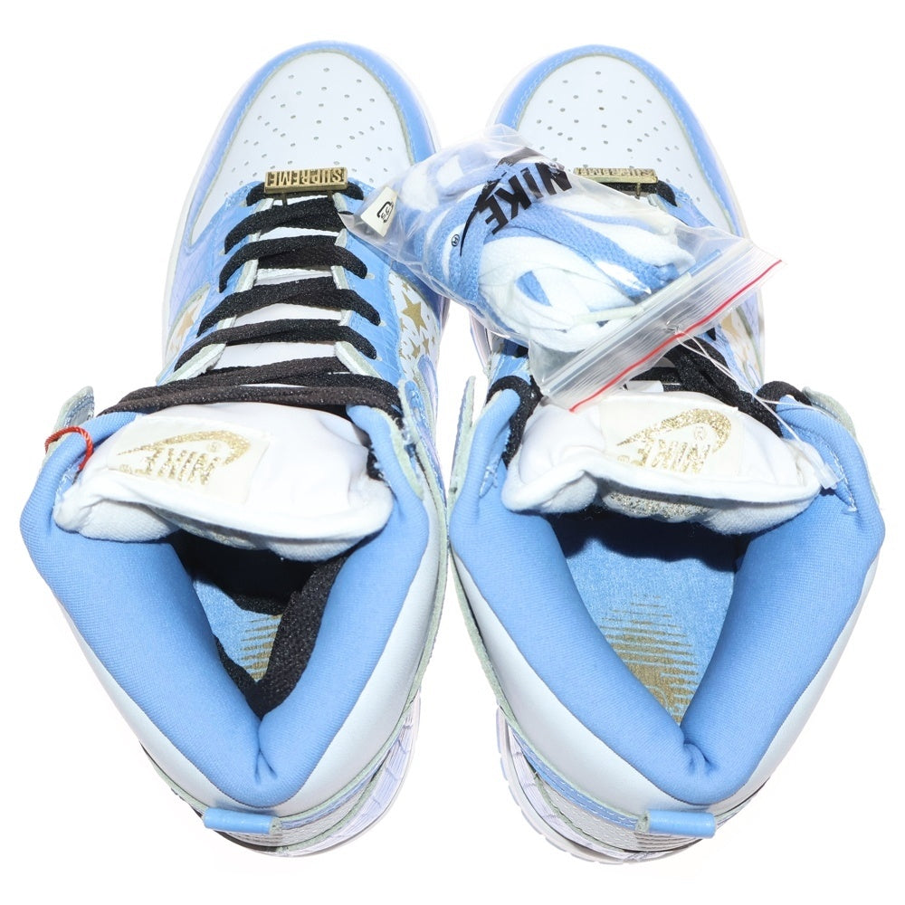 NIKE SB(ナイキエスビー) 03SS ×SUPREME DUNK HIGH PRO SB 307385-141 シュプリーム ダンクハイ プロ ハイカットスニーカー シューズ US9/27.0cm ブルー/ホワイト