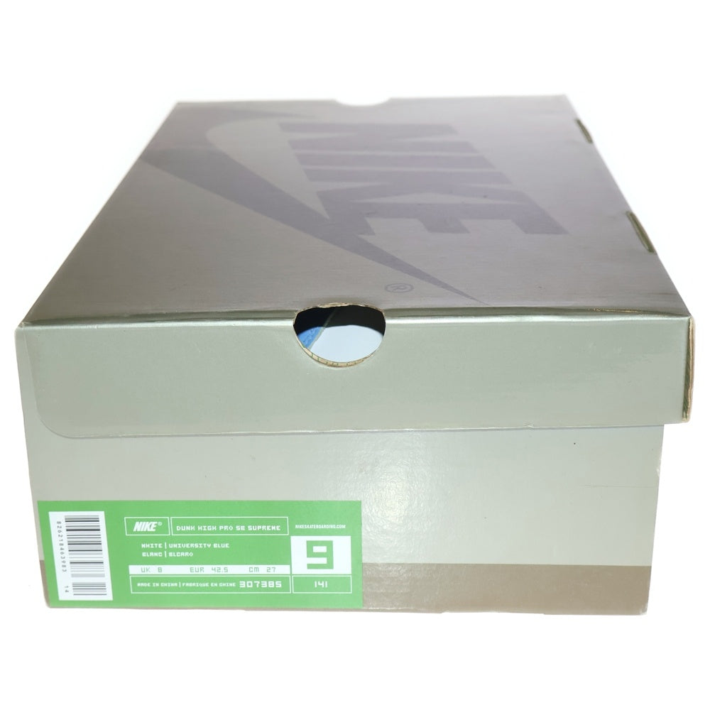 NIKE SB(ナイキエスビー) 03SS ×SUPREME DUNK HIGH PRO SB 307385-141 シュプリーム ダンクハイ プロ ハイカットスニーカー シューズ US9/27.0cm ブルー/ホワイト