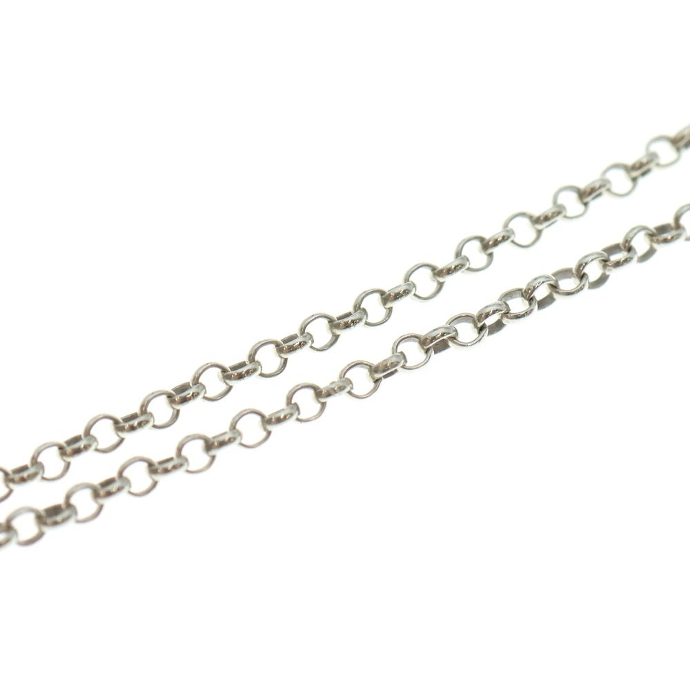 CHROME HEARTS(クロムハーツ) NKLC CHAIN HEARTS 18inch レタープレートチェーンネックレス シルバー