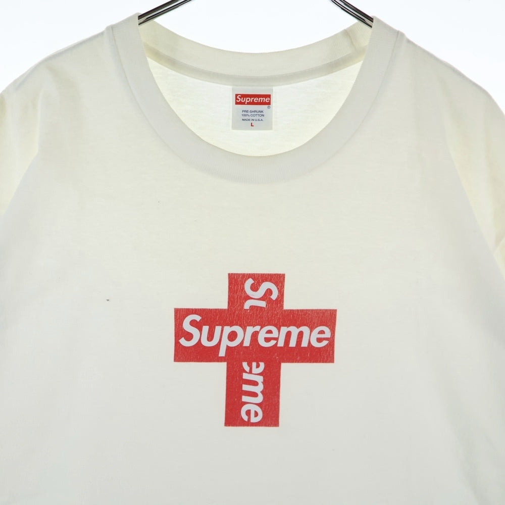 SUPREME(シュプリーム) 20AW Cross Box Logo Tee クロス ボックス ロゴ クルーネック カットソー 半袖Tシャツ ホワイト