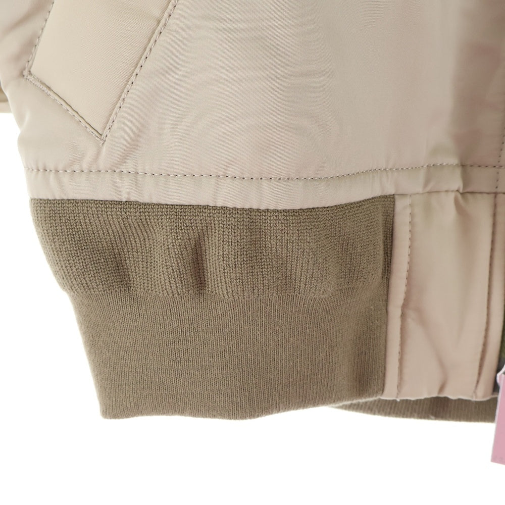 Sacai(サカイ) Nylon Twill Blouson Bomber Jacket 22-06062 ナイロンツイル ボンバージャケット ブルゾン ベージュ レディース
