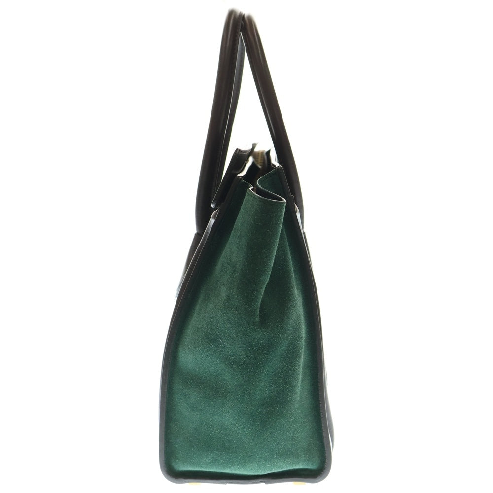 CELINE(セリーヌ) ラゲージ マイクロショッパー レザー ハンドバッグ トートバッグ ブラウン/カーキ レディース