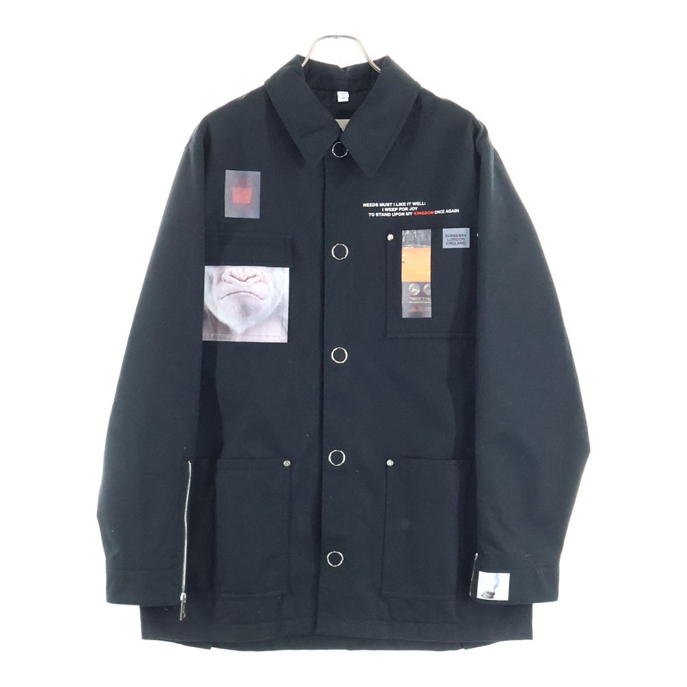 BURBERRY(バーバリー) Montage Print Cotton Gabardine Work Wear Jacket モンタージュプリント コットン ワークジャケット 4558224
