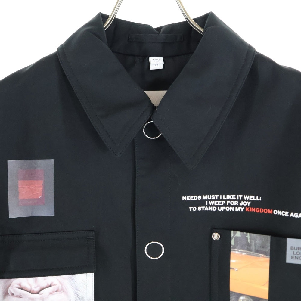 BURBERRY(バーバリー) Montage Print Cotton Gabardine Work Wear Jacket モンタージュプリント コットン ワークジャケット 4558224