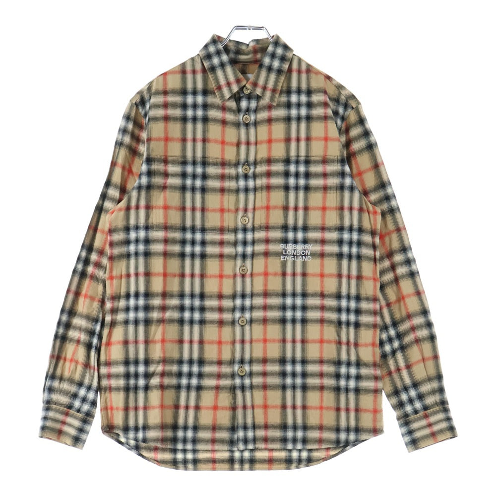 BURBERRY(バーバリー) 21AW ノバチェック 長袖シャツ ベージュ 8036773