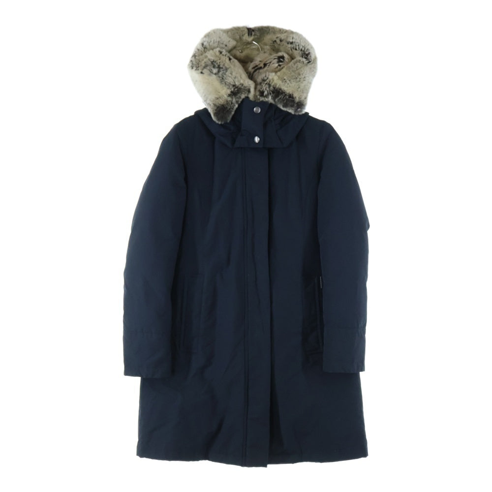 WOOLRICH(ウールリッチ) BOW BRIDGE 1402072 ボウブリッジ ラビットファー ダウンコート ネイビー レディース