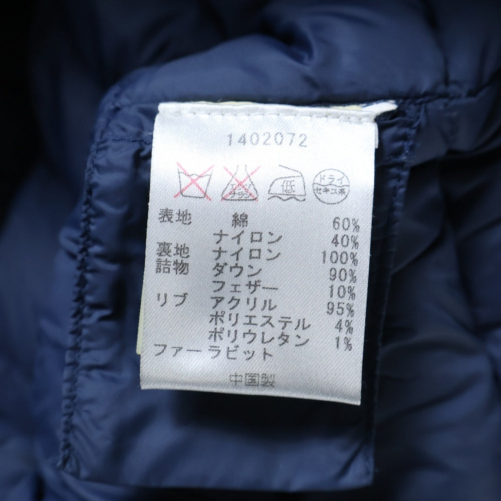 WOOLRICH(ウールリッチ) BOW BRIDGE 1402072 ボウブリッジ ラビットファー ダウンコート ネイビー レディース