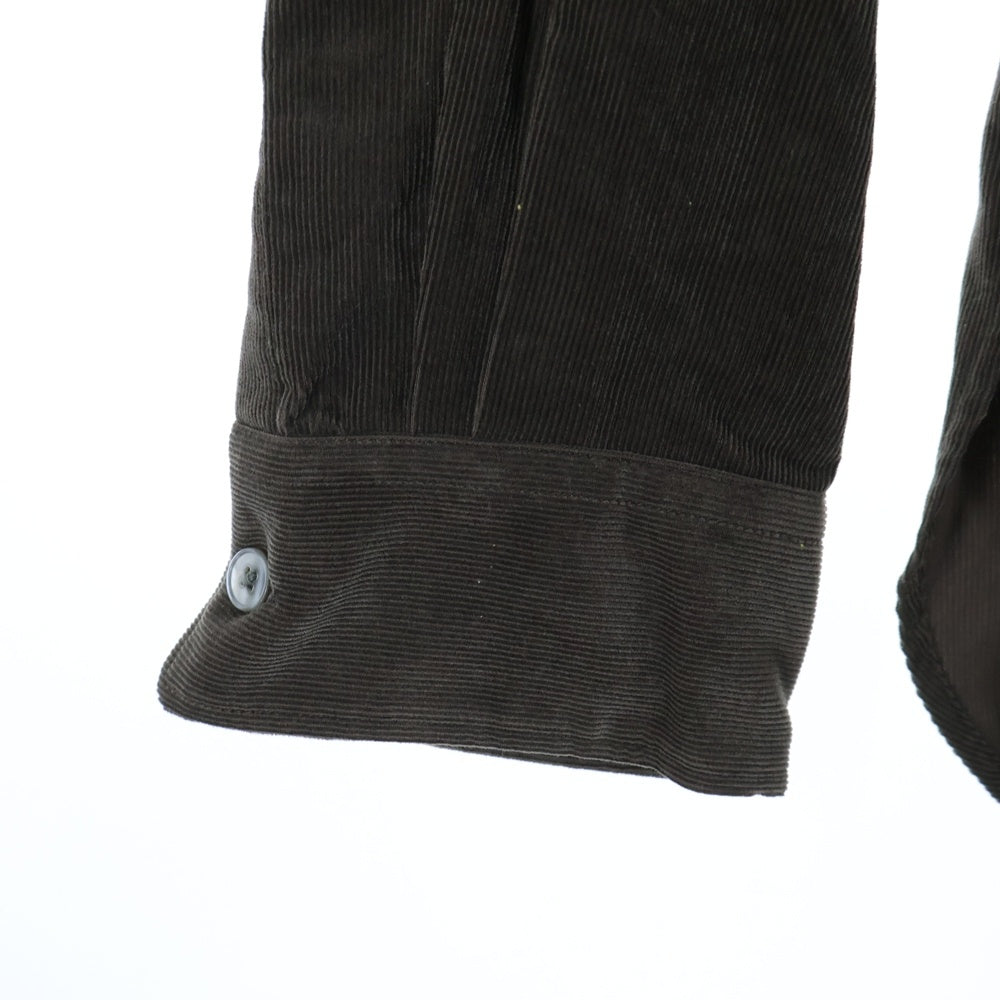 AURALEE(オーラリー) 22AW FINX LIGHT CORDUROY SHIRTS A22AS02FC レギュラーカラー コーデュロイ 長袖シャツ ブラウン