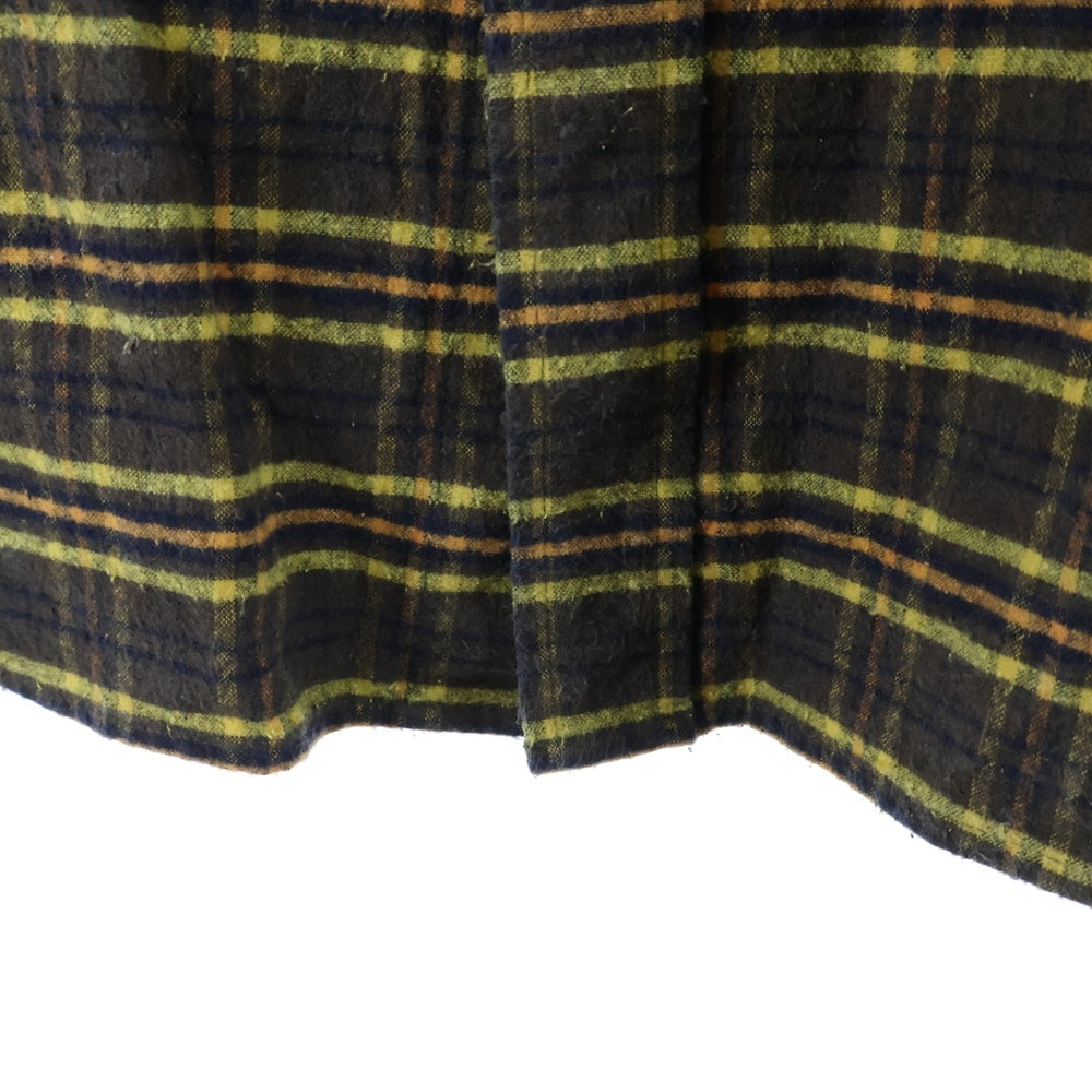 AURALEE(オーラリー) 21AW SILK COTTON BRUSHED FLANNEL SHIRTS A21AS01CN チェック 長袖シャツ ブラウン