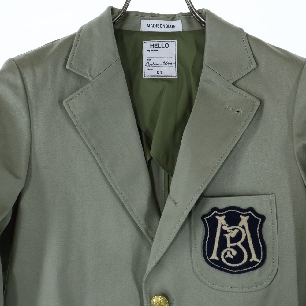 MADISONBLUE(マディソンブルー) BERKLEE S3B BLAZER MB999-1706 ブレザー テーラードジャケット カーキ