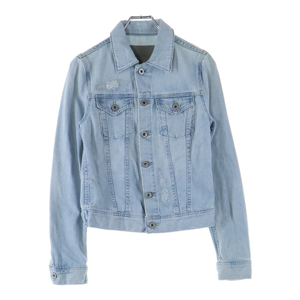 ADRIANO GOLDSCHMIED(アドリアーノゴールドシュミット) ダメージ デニムジャケット インディゴ レディース AG-23128