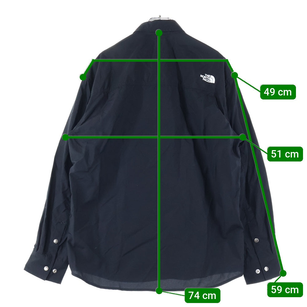 THE NORTH FACE(ザノースフェイス) L/S Nuptse Shirt NR11961 ナイロン 長袖シャツ ブラック