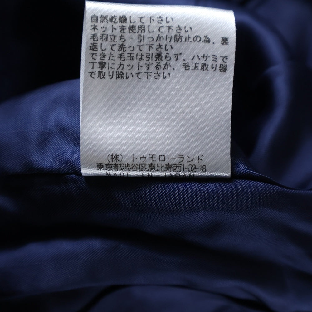 TOMORROWLAND(トゥモローランド) BALLSEY ツイード ノーカラー ジャケット ネイビー レディース 11-07-24-07751