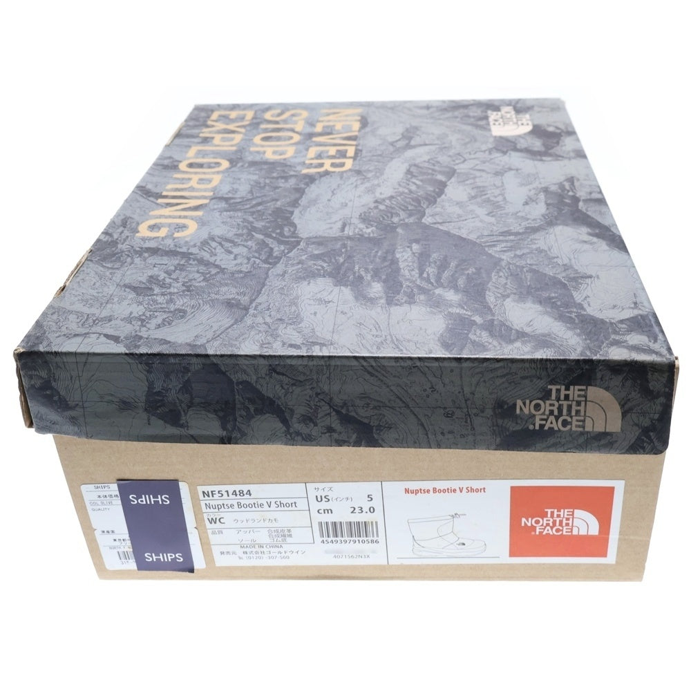 THE NORTH FACE(ザノースフェイス) Nuptse Bootie V Short NF51484 ヌプシブーティー ショートブーツ ブラック レディース US5/23.0cm