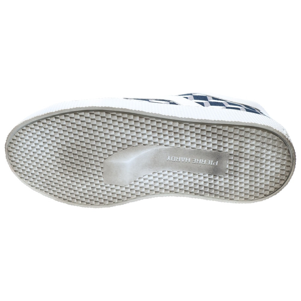 PIERRE HARDY(ピエールアルディ) キャンバス ローカットスニーカー ブラック/ホワイト レディース VS02