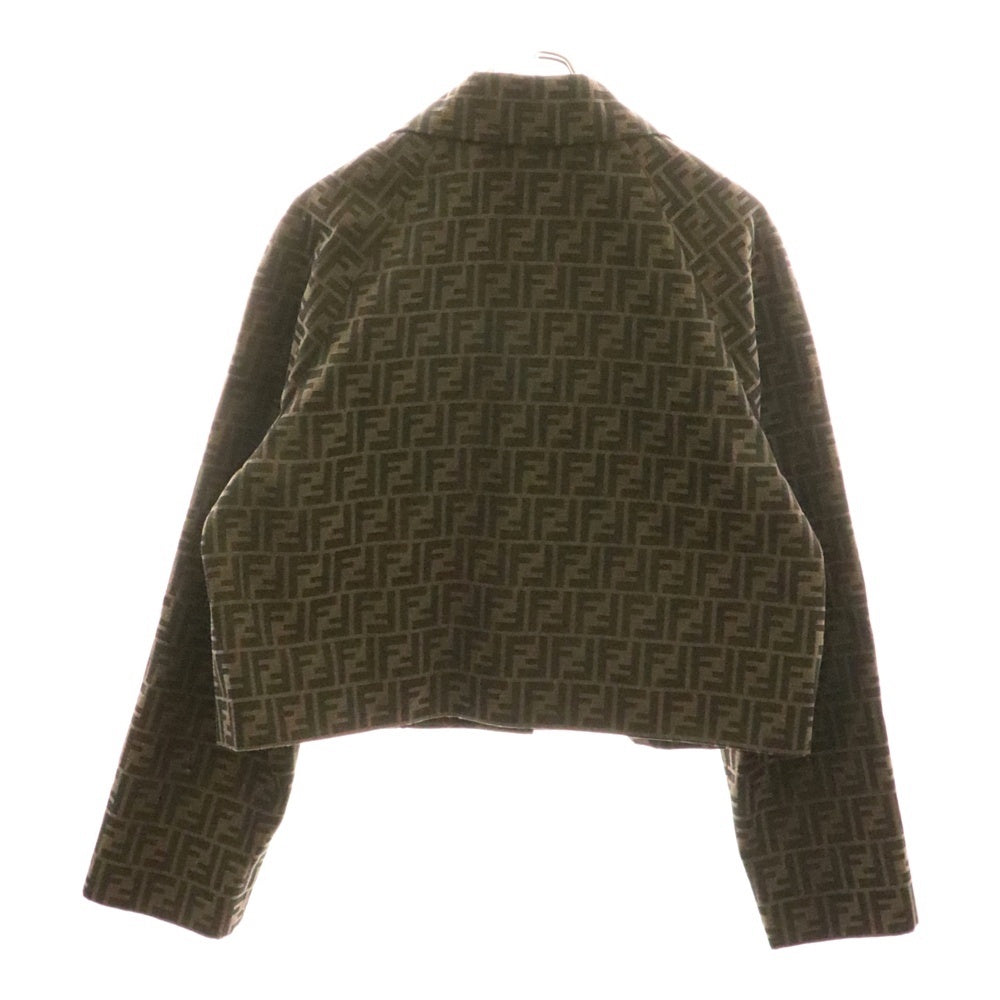 FENDI(フェンディ) 23AW ズッカ柄ジャケット FJ7461 A5W3 ブラウン レディース