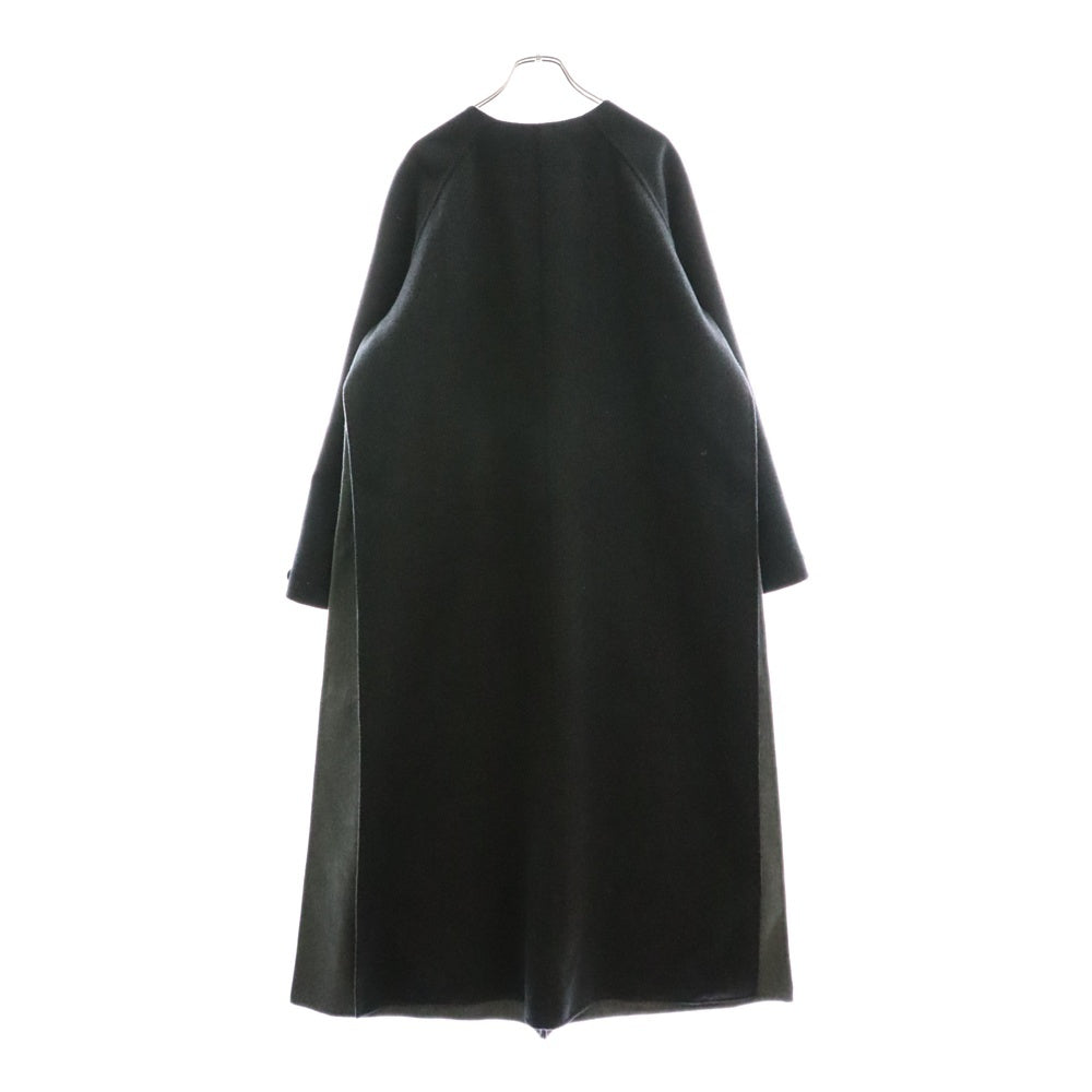 FENDI(フェンディ) ノーカラーロングスリットコートジャケット グレー レディース