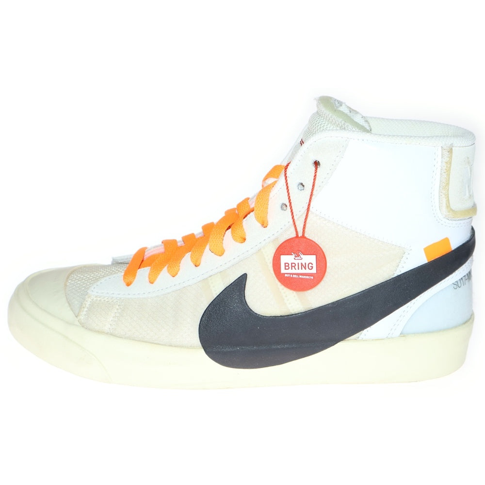 NIKE(ナイキ) ×OFF-WHITE The 10 BLAZER MID AA3832-100 オフホワイト ブレザー ハイカットスニーカー US8.5/26.5cm ホワイト
