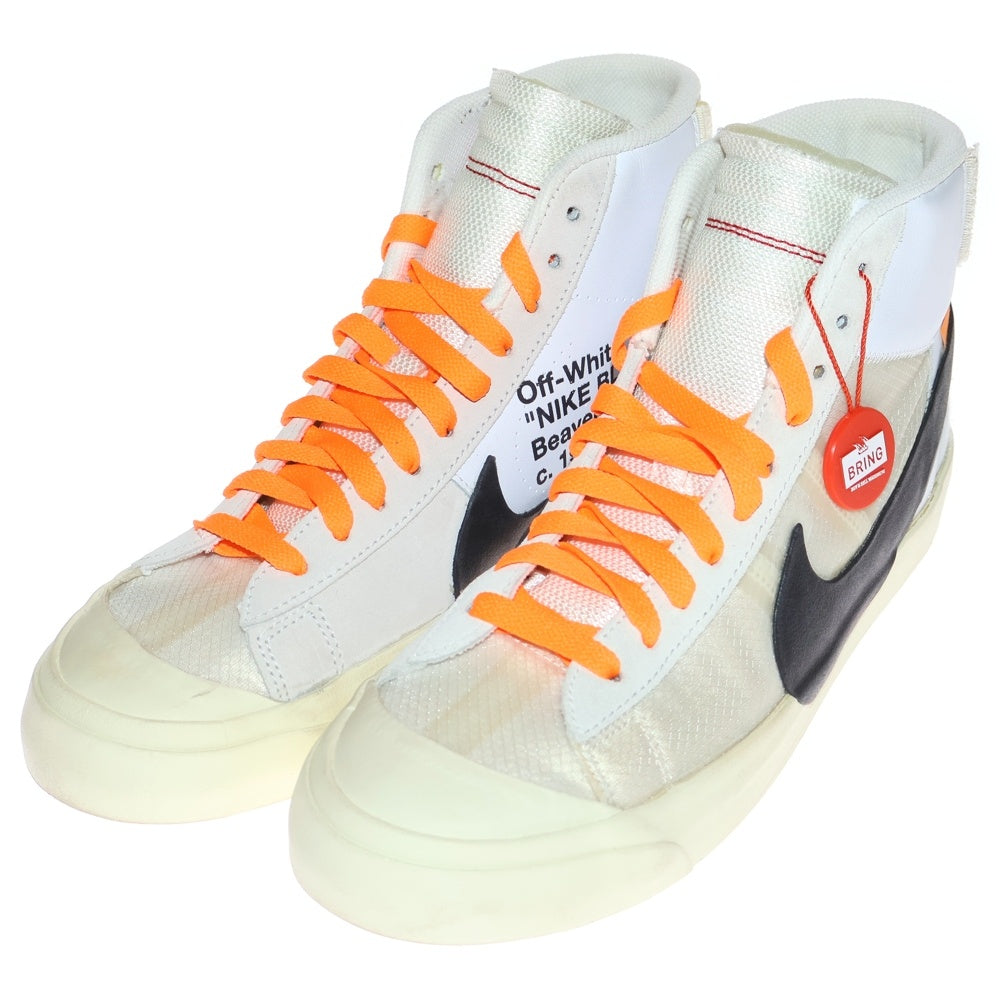 NIKE(ナイキ) ×OFF-WHITE The 10 BLAZER MID AA3832-100 オフホワイト ブレザー ハイカットスニーカー US8.5/26.5cm ホワイト