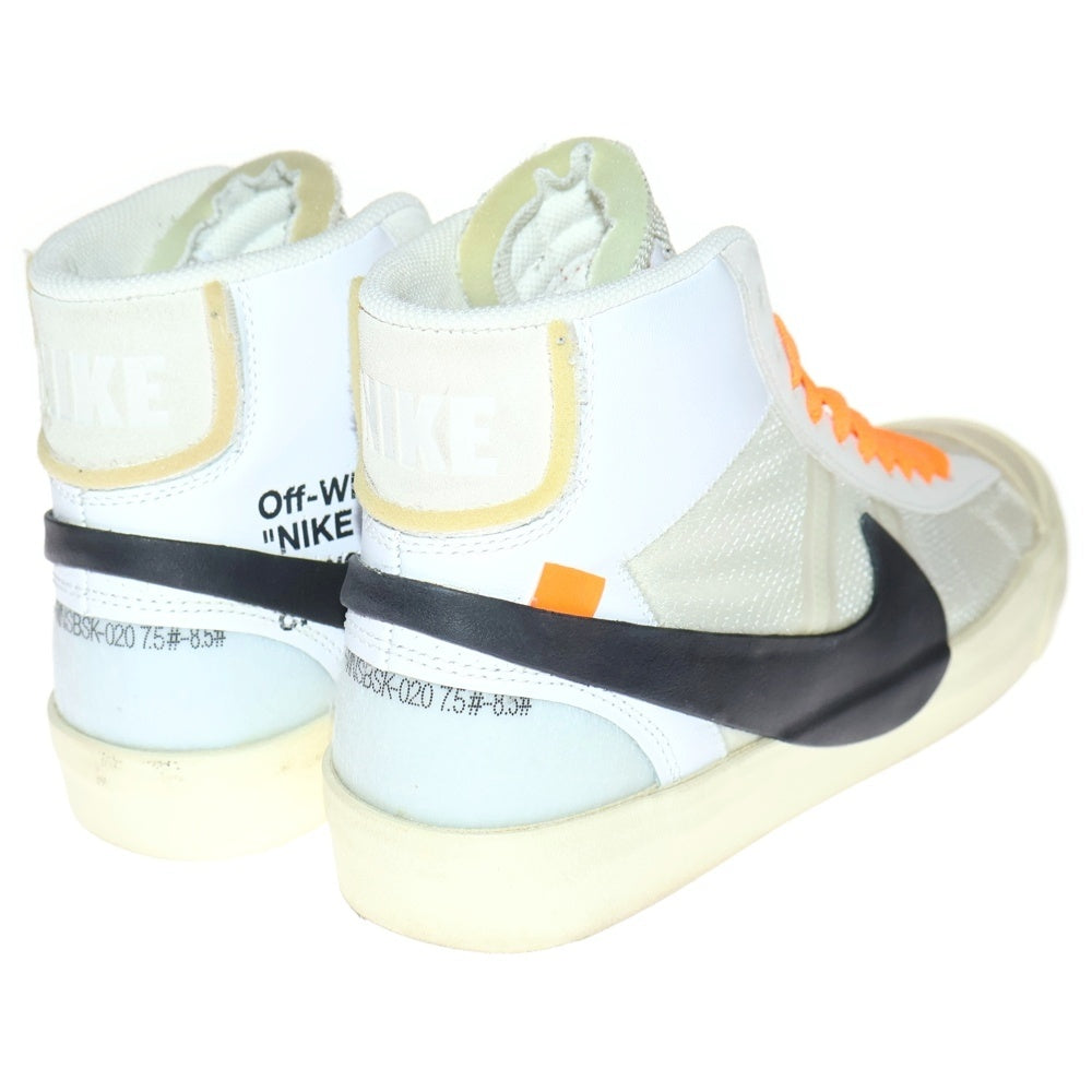 NIKE(ナイキ) ×OFF-WHITE The 10 BLAZER MID AA3832-100 オフホワイト ブレザー ハイカットスニーカー US8.5/26.5cm ホワイト