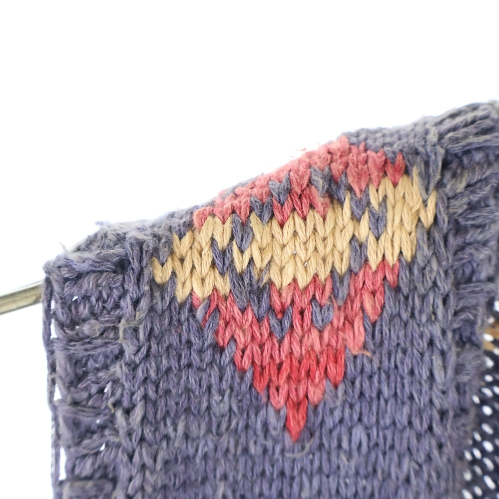 RALPH LAUREN(ラルフローレン) 90s ネイティブ柄 コンチョ リネンニットカーディガン マルチ