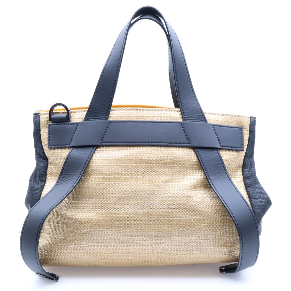 DIESEL(ディーゼル) フロントロゴ 2Way ハンドバック ショルダーバッグ ブラック/ベージュ